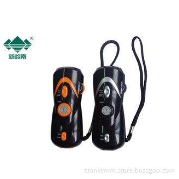 Hand Crank Dynamo Flashlight Emergency Torch Radio For Supe